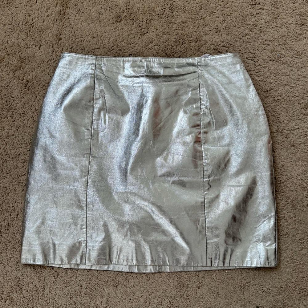 Vintage bagatelle leather skirt